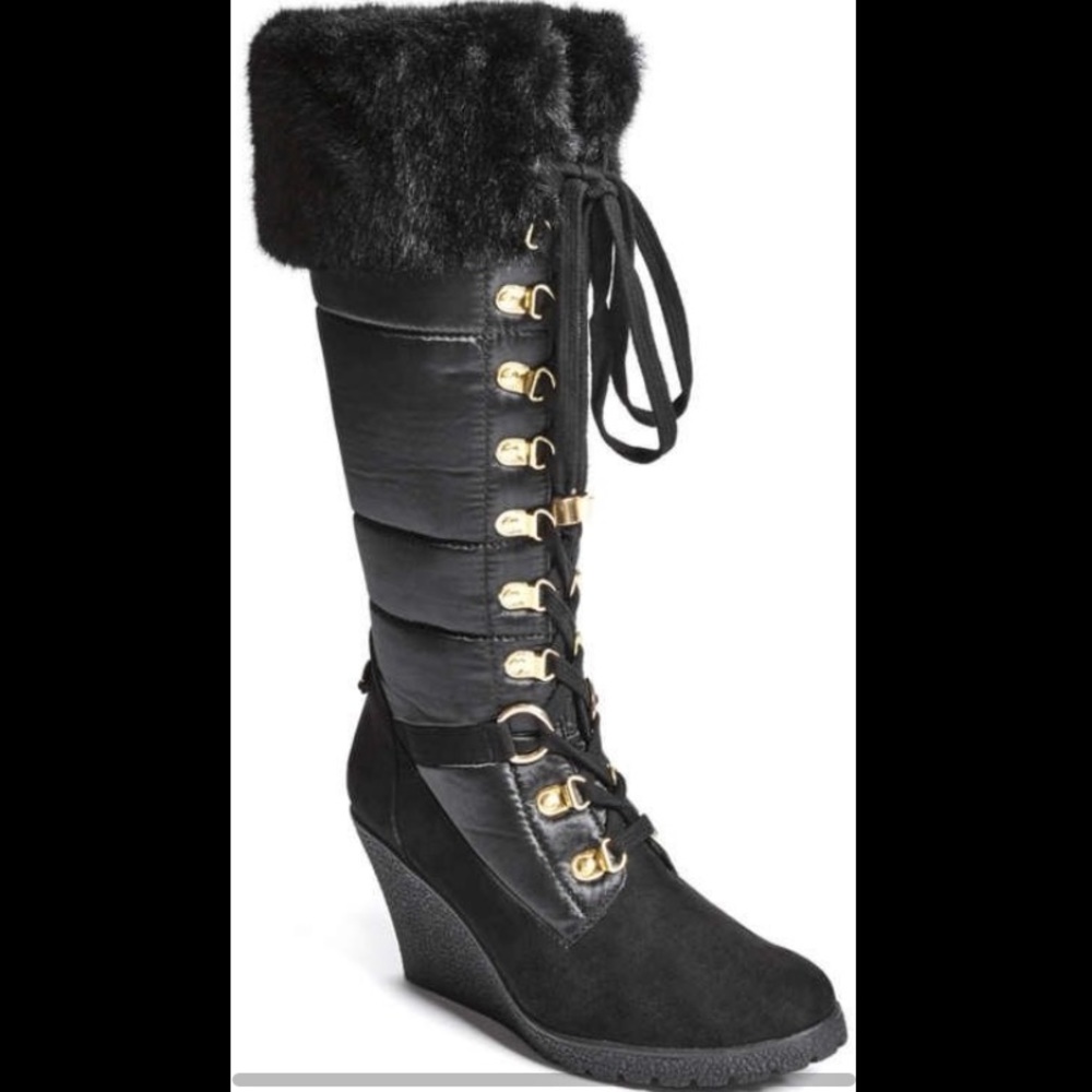Nylon Puffer Wedge Boots | GUESS